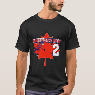 Camiseta Feliz 2º Cumpleaños Canadá Hoja de Arce de Montrea