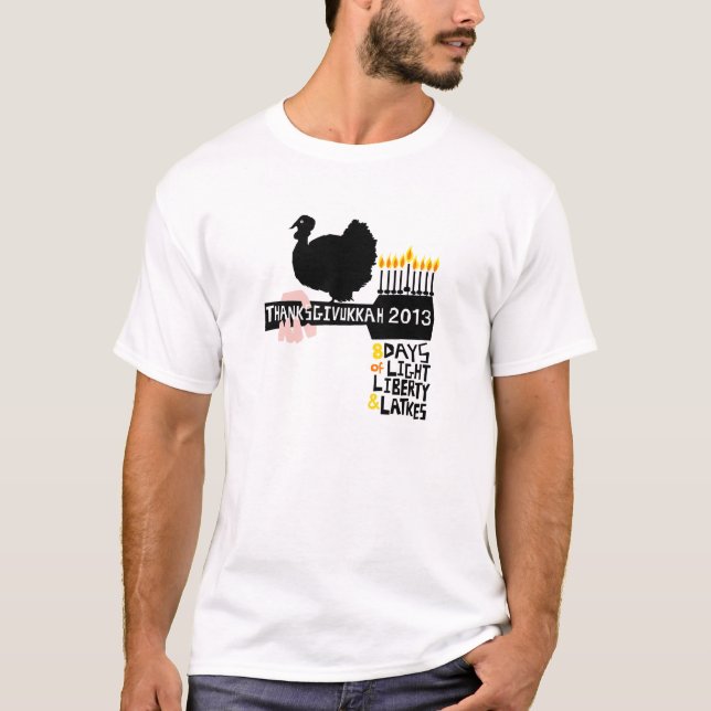 Camiseta feliz 2013 de Thanksgivukkah (Anverso)