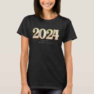 Camiseta Feliz 2024 Nochevieja Fiesta de suministros 2024 F