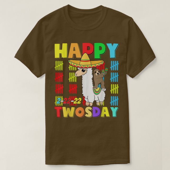 Camiseta Feliz 22222 Twosday Old Taco Llama 22 de febrero 2 (Diseño del anverso)