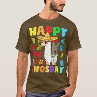 Camiseta Feliz 22222 Twosday Old Taco Llama 22 de febrero 2