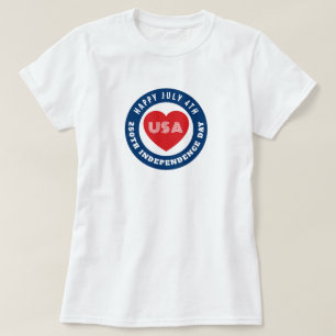 Camiseta Feliz 250º Día de la Independencia 4 de julio Amor