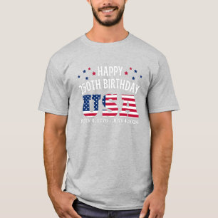 Camiseta Feliz 250 cumpleaños EE. UU. 4 de julio
