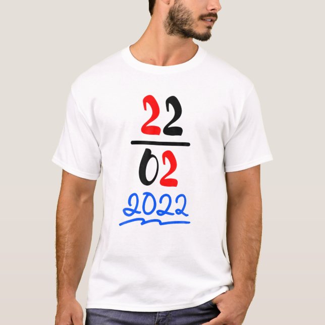 Camiseta Feliz 2/22/22 Twosday Martes 22 De Febrero De 2022 (Anverso)