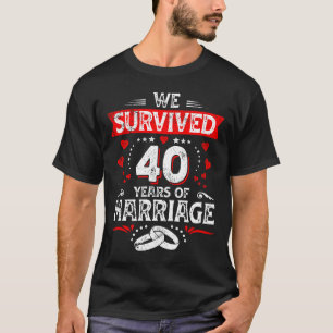 Camiseta Feliz 40º Aniversario de bodas parejas aniversario