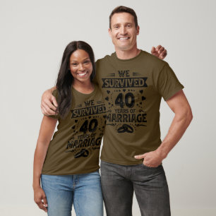 Camiseta Feliz 40° aniversario de parejas de Bodas