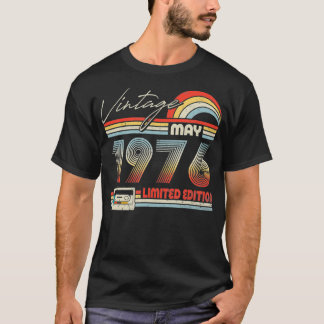 Camiseta Feliz 45 aniversario Vintage Mayo 1976 45 años