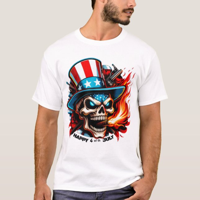 Camiseta feliz 4 de JULIO (Anverso)