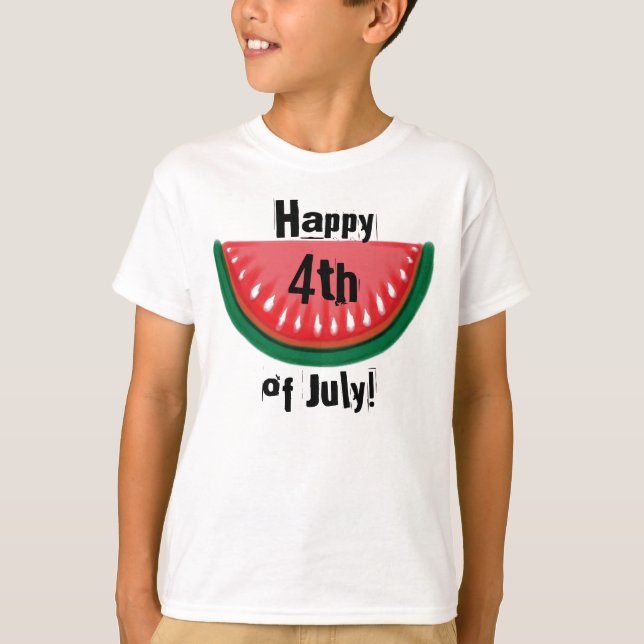 Camiseta Feliz 4 de julio a los chicos de la sandía tee (Anverso)