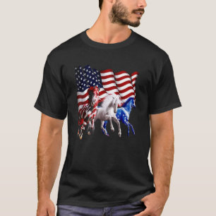 Camiseta Feliz 4 de julio bandera americana roja blanca cab