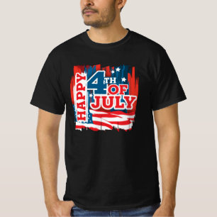 Camiseta Feliz 4 de julio - bandera de Estados Unidos