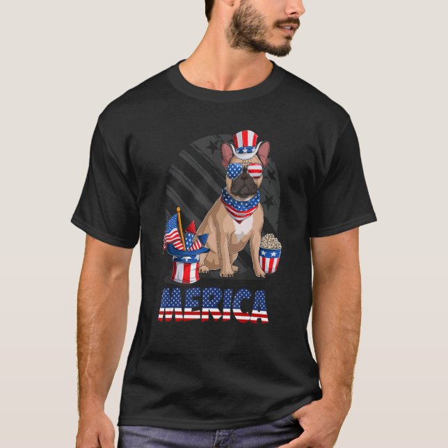 Camiseta Feliz 4 De Julio Bandera Estadounidense Patriótica (Anverso)
