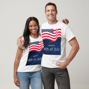 Camiseta Feliz 4 de Julio Bandera Patriótica de