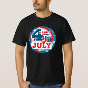 Camiseta Feliz 4 de julio - Color de la bandera de Estados