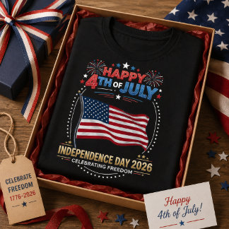 Camiseta Feliz 4 de julio de 2026 Día de la Independencia F