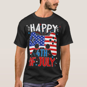 Camiseta Feliz 4 de julio de juegos patrióticos bandera ame