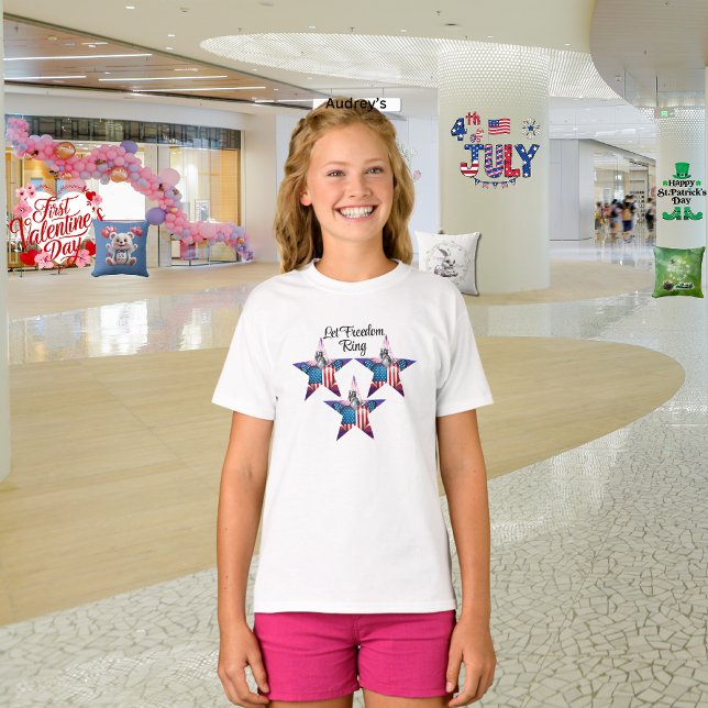 Camiseta Feliz 4 de julio "Dejen que la libertad ande" cami (Subido por el creador)