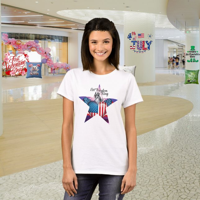 Camiseta Feliz 4 de julio "Dejen que la libertad ande" cami (Subido por el creador)