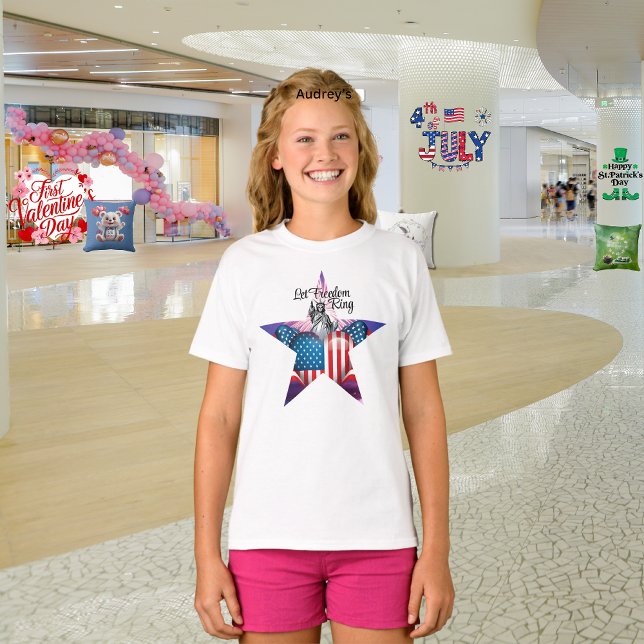 Camiseta Feliz 4 de julio "Dejen que la libertad ande" cami (Subido por el creador)