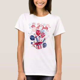 CAMISETA FELIZ 4 DE JULIO DÍA DE LA INDEPENDENCIA