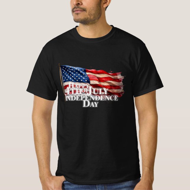 Camiseta Feliz 4 de julio - Día de la Independencia (Anverso)