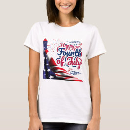 CAMISETA FELIZ 4 DE JULIO DÍA DE LA INDEPENDENCIA