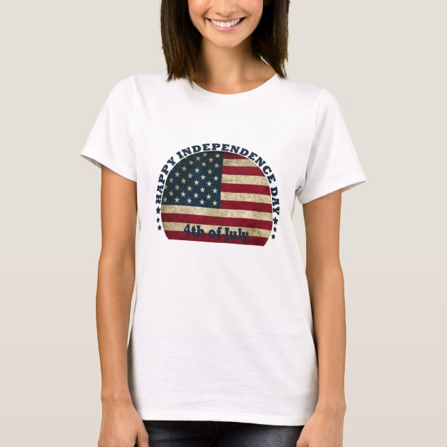 Camiseta Feliz 4 de julio, día de la independencia (Anverso)