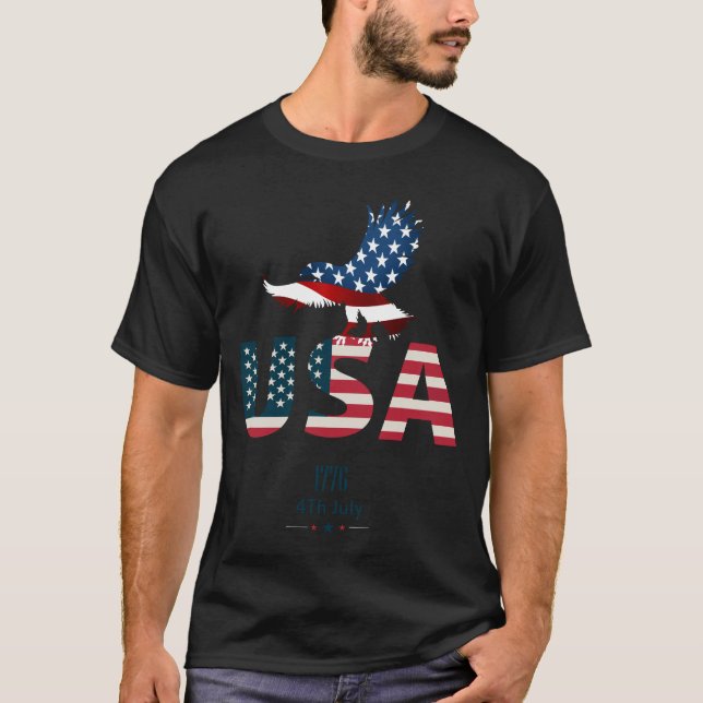 Camiseta Feliz 4 de julio, Día de la Independencia (Anverso)