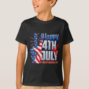 Camiseta Feliz 4 de julio día de la independencia bandera p