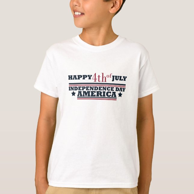 Camiseta Feliz 4 de julio, Día de la Independencia de Estad (Anverso)