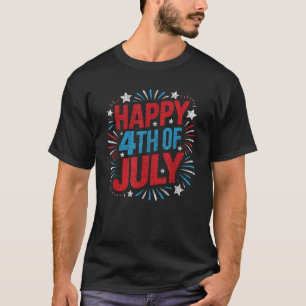 Camiseta Feliz 4 De Julio Día De La Independencia Retro