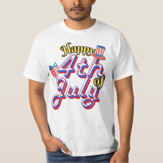 Camiseta Feliz 4 de julio especial Guay rojo azul blanco