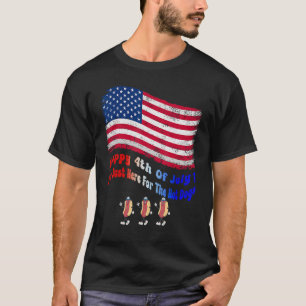 Camiseta Feliz 4 de julio, estoy aquí para los perros calie