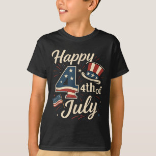 Camiseta Feliz 4 de julio hombres mujeres niños