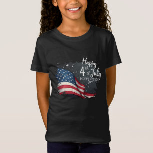 Camiseta Feliz 4 de julio Ilustración de arte de bandera vi