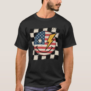 Camiseta Feliz 4 De Julio La Bandera De La Sonrisa De Groov