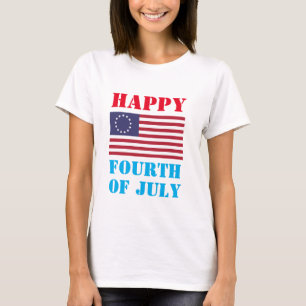 Camiseta Feliz 4 de julio, Novedad de la moda