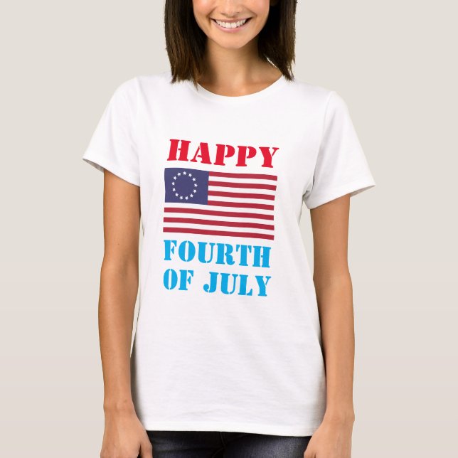 Camiseta Feliz 4 de julio, Novedad de la moda (Anverso)