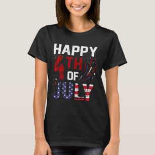 Camiseta Feliz 4 de julio para mujeres hombres niños Indepe