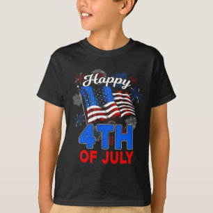 Camiseta Feliz 4 de julio Patriótico Americano Bandera EEUU