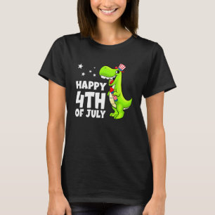 Camiseta Feliz 4 de julio T Rex Dino Dinosaurio Bebé Niño