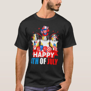 Camiseta Feliz 4 De Julio Tres Orgullo Bandera Estadouniden