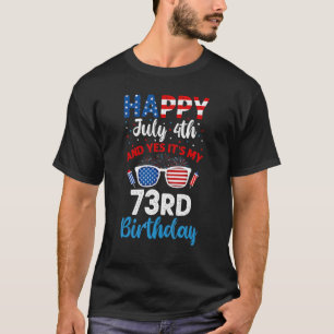 Camiseta Feliz 4 de julio y sí es mi índice de cumpleaños 7