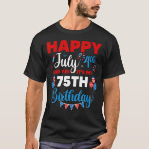 Camiseta Feliz 4 de julio y sí es mi índice de cumpleaños 7