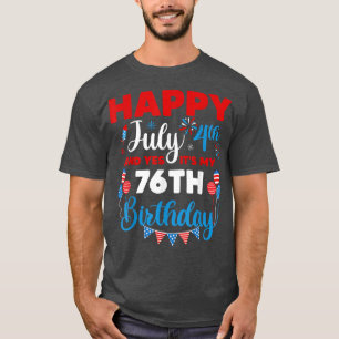 Camiseta Feliz 4 de julio y sí es mi índice de cumpleaños 7