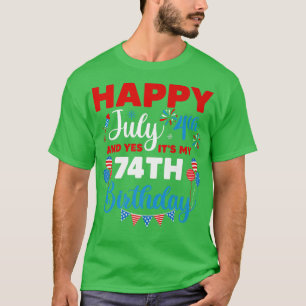 Camiseta Feliz 4 de julio y sí es mi índice de cumpleaños 7