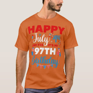 Camiseta Feliz 4 de julio y sí es mi índice de cumpleaños 9