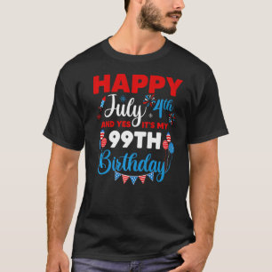 Camiseta Feliz 4 de julio y sí es mi índice de cumpleaños 9
