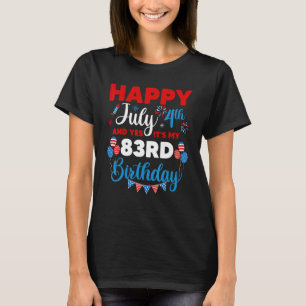 Camiseta Feliz 4 de julio y sí es mi índice de cumpleaños n