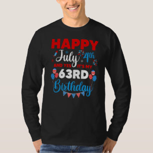 Camiseta Feliz 4 de julio y sí es mi índice de cumpleaños n